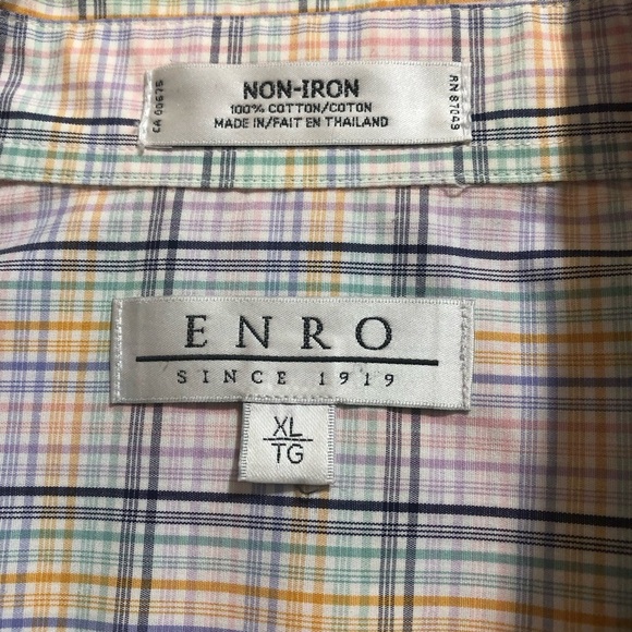ENRO Blue and Yellow Casual Button Down Shirt - Picture 5 of 5